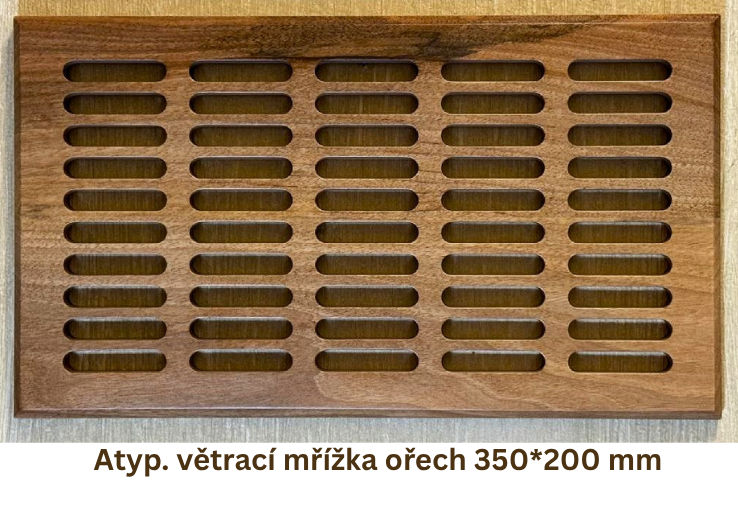 atyp. větrací mřížka ořech